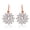 Clear on Rose Gold, variant on 18K Gold Plated Brilliant Austrian Crystal Flower Earrings - Special Occasions, Casual or Dressy