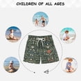 thumbnail image 6 of FORMRS Boys Swim Trunks Quick Dry Mesh Lining Beach Boardshorts, Sizes XS-XL, Green Flowers Pattern, 6 of 7