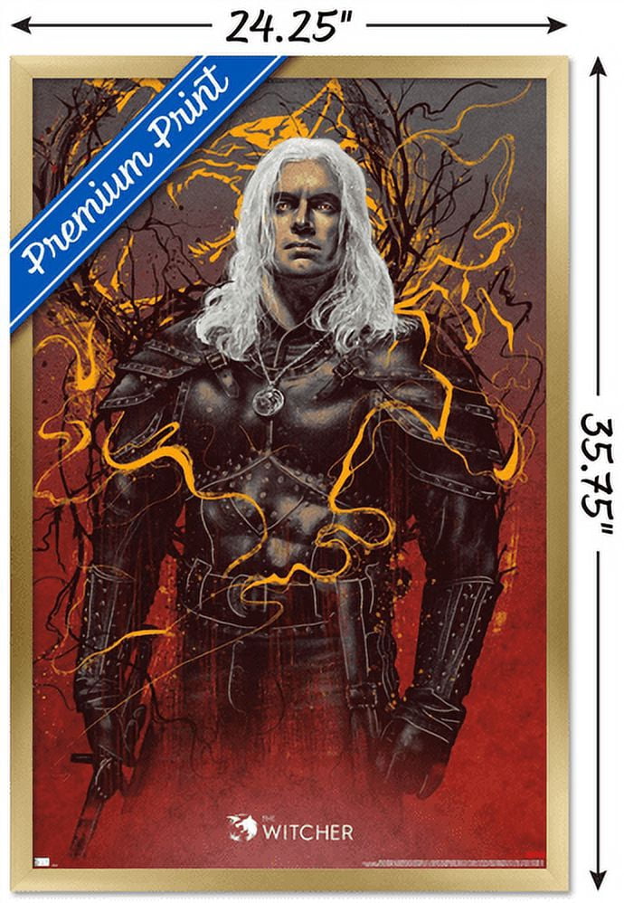 Netflix The Witcher Season 2 - Geralt of Rivia Wall Poster, 22.375" x 34", Framed