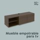 thumbnail image 5 of Mueble para TV The Shop, Panel Empotrable, 120 cm x 34 cm x 33 cm, MDF Resistente cafe Unitalla, 5 of 7