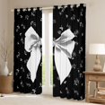 thumbnail image 2 of Erosebridal Girly Kawaii Bowtie Curtains Pack of 2 (42x84 Each),White Coquette Bowknot Curtains Blackout For Kids, 2 of 7