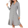 thumbnail image 2 of Birdeem Women's Fashion Printed Long Sleeve Dress, 2 of 12