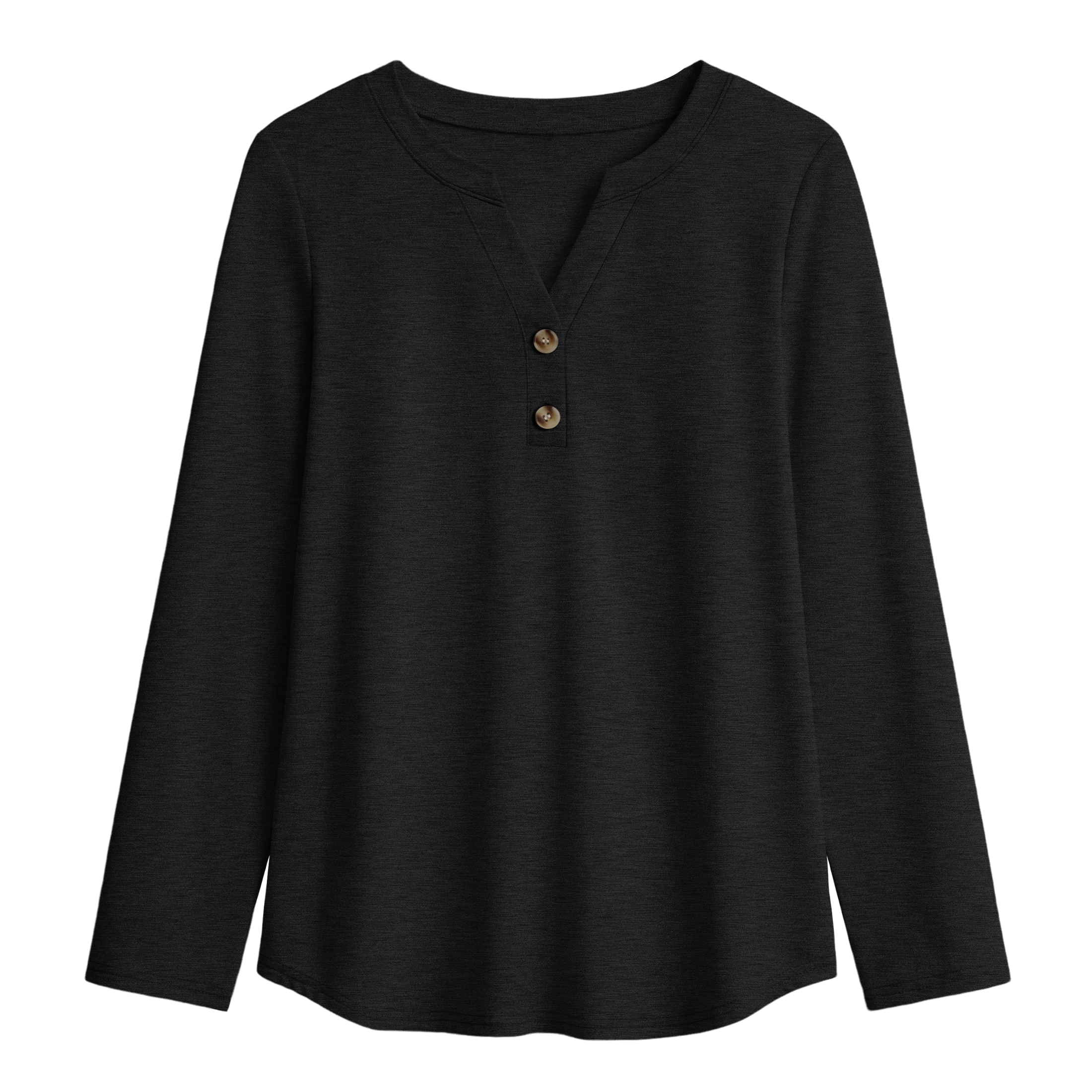 Sunbs Women's V-Neck Henley Long Sleeve Blouse photo 8