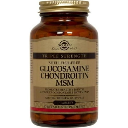 Glucosamine Chondroitin 240 Tabs - Triple Strength Glucosamine Chondroitin MSM (Shellfish-Free) Solgar 120 Tabs