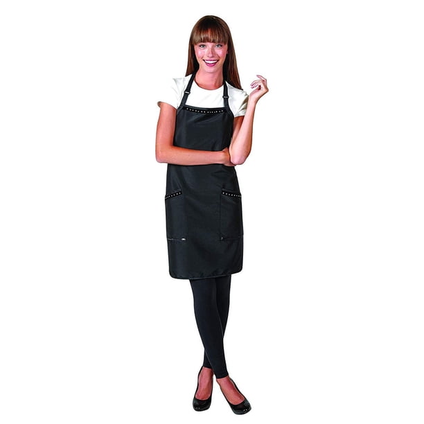 Delantal para estilista de salón Betty Dain Glitz, ligero, negro