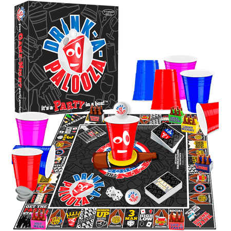 Drink-A-Palooza Adult Party Board Games - Game Night Fun Beer Gift