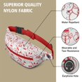 thumbnail image 5 of Fanny Pack Multicolor Christmas Pattern Waist Pack Bag,Running Cross Bag,Waterproof Large Fanny Packs for Women Men for Travel Running Hiking Cycling, 5 of 6