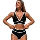 thumbnail image 3 of Traje de Baño Deportivo de Dos Piezas para Mujer, Bikini Negro Talla L, 3 of 9
