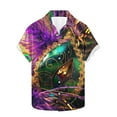 thumbnail image 4 of LEKWK Hawaiian Shirts for Men Regular Fit Short Sleeve Casual Shirts Button Down Tropical Carnival Print T-Shirts Shirts Beach Holiday Party, 4 of 8