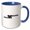 Blue/White, variant on 3drose, Imagine and Dream Typography - Creative Typography, 11oz Two-tone Black Mug