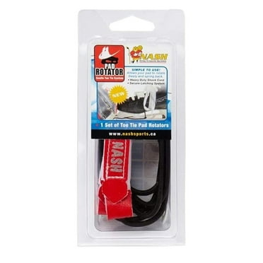 Nash Ice Hockey Goalie Pad Rotator System - Shock Cord Toe Ties, Pair (Red)