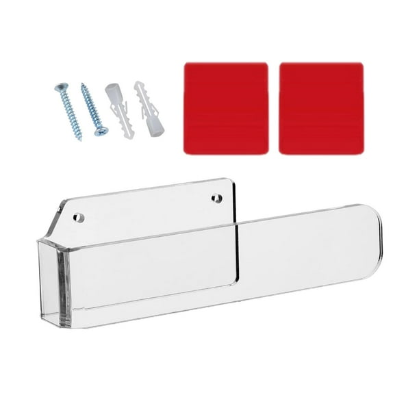 Soporte para toallas de baño, fácil instalación, acrílico, para colgar en la pared. claro