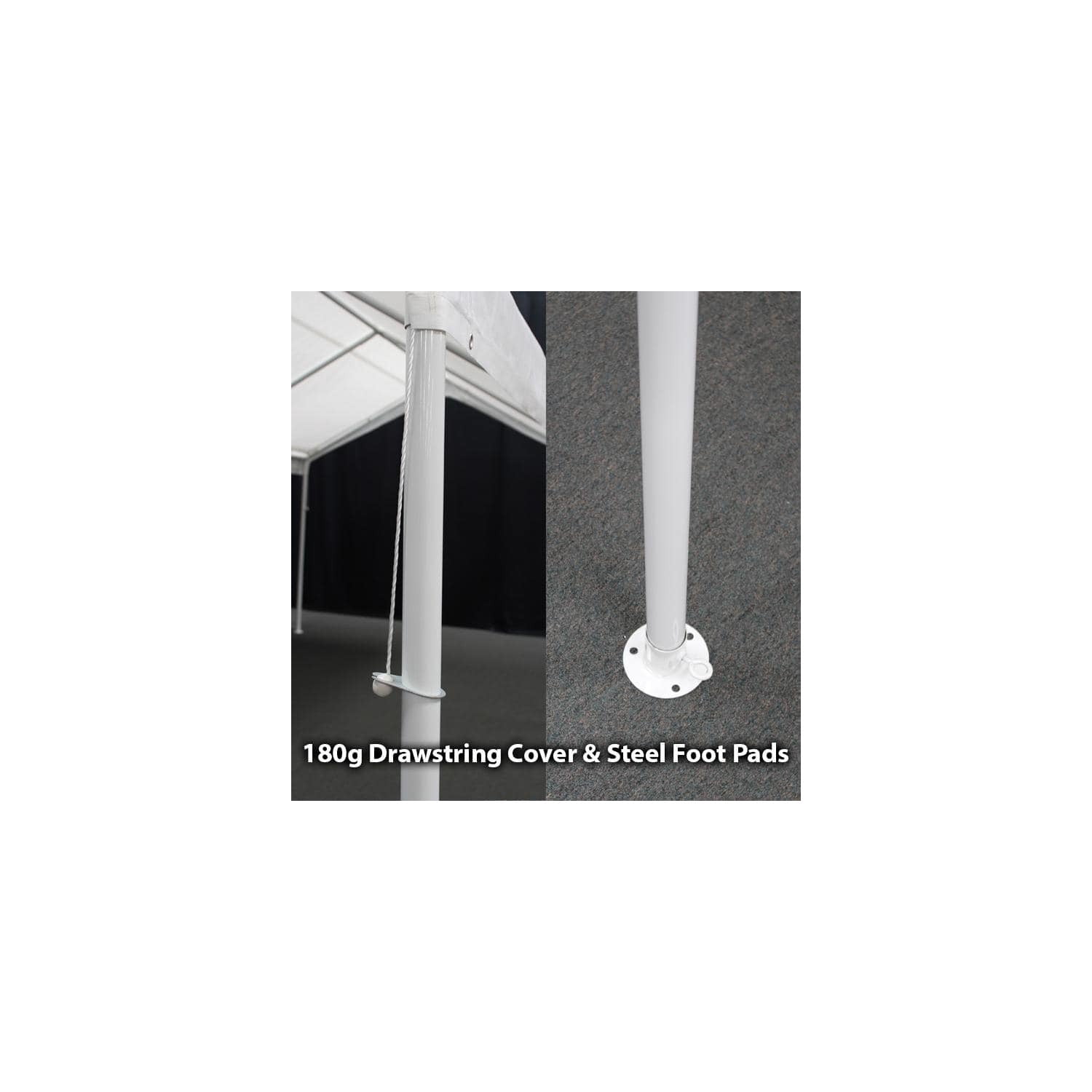 Steel Carport Shelter 2 Inch Frame 8 Leg Outdoor Cover 20 Gauge Spacious Vehicle Protection