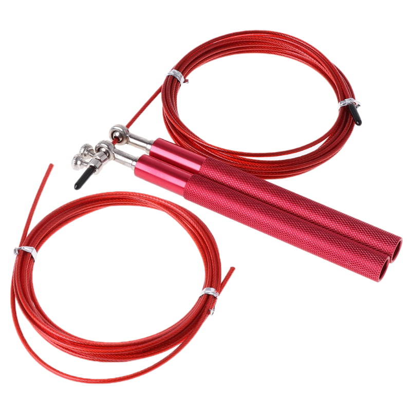 SPEED SKIPPING JUMP ROPE PINK 3 Meter BOXING CARDIO MMA SPORT WARM UP 
