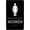 Black, variant on ADA CENTRAL SIGNS - 6"X9" Womens Restroom Sign - ADA Compliant Tactile Graphics Grade 2 Braille Text Wall Signs - Bathroom Door Placard Double Sided Tape Rest Room Sign for Office, Business, Apartment