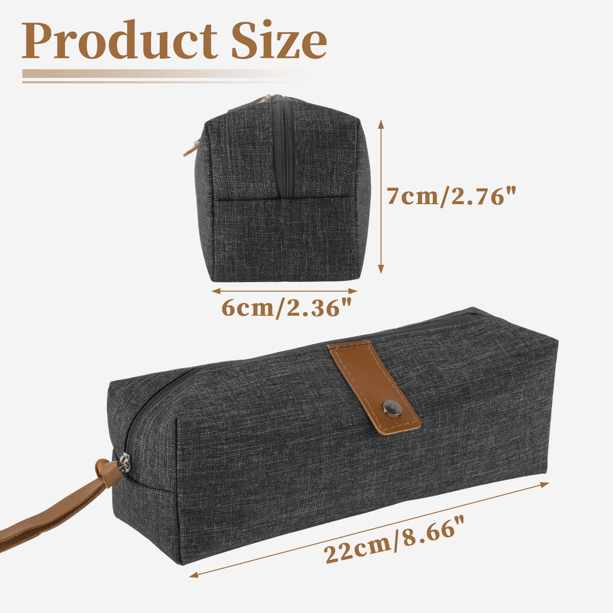 Unique Bargains Snowflake Oxford Style Pencil Pouch with Large Capacity Gray