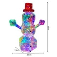 thumbnail image 4 of Shoreew Christmas Prismatic Iridescent Snowman Ornaments LED Light Up Snowman Figurine USB Powered Table Decor for Holiday Decoration, 4 of 6