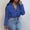 Blue, variant on Ladies Fashion Zip Up Lapel Cropped Coat Puffer Cotton Jacket Padded Coat Fashion Womens Loose Casual Solid Stand up Collar Female Outerwear Green XL