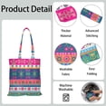 thumbnail image 2 of Earthy Bohemian Style Washable Fabric Shopping Tote - Foldable Grocery Bag for Everyday Use, 2 of 6