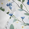 thumbnail image 6 of Blue Yellow Flower Valances for Windows Watercolor Leaf Rod Pocket Curtain Valance Window Treatment Short Curtains for Kitchen Living Room, 42"x18", 6 of 9