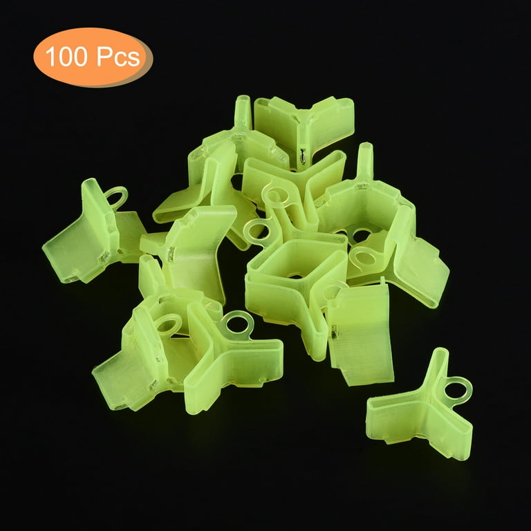 Uxcell Plastic Fishing Hook Bonnets Treble Hook Covers Fit for 1/0,2/0, Fluorescent Yellow 100 Pack