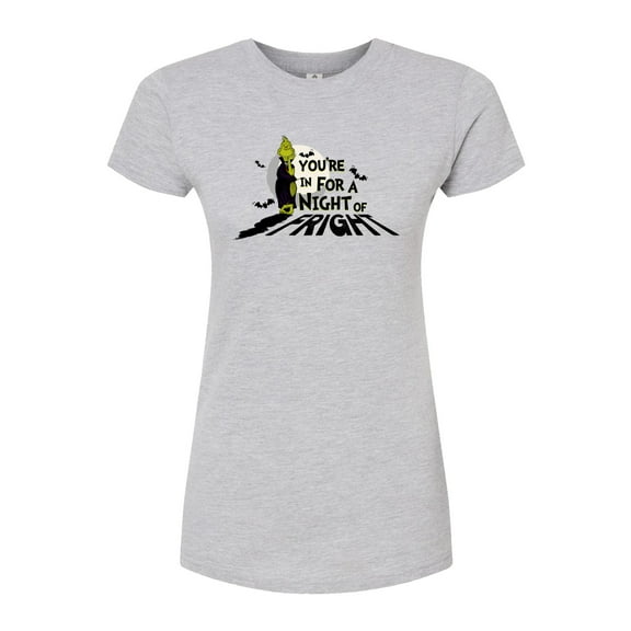 The Grinch - You're In For A Night Of Fright - Juniors Fitted Graphic T-Shirt