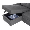 thumbnail image 3 of Infini Reversible Fabric Sleeper Storage Sectional in Dark Gray, 3 of 3