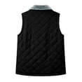 thumbnail image 5 of Mittory Women Reversible Fleece‑Lined Quilted Vest, Sleeveless Full‑Zip Stand Collar Outerwear with Side Pockets, 5 of 6