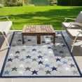 thumbnail image 1 of BNM Modern Stars Indoor Outdoor Area Rug, 5' 2" x 7' 2", Slate, 1 of 8