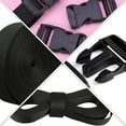 thumbnail image 3 of Raindrops Adjustable Black Nylon Webbing Straps with Quick Release Plastic Buckles Luggage Accessories Set for Travel, 3 of 8