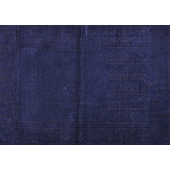 Ahgly Company Indoor Rectangle Persian Blue Traditional Area Rugs, 4' x 6'