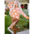 thumbnail image 5 of Redhotype Chic Floral Knit Sweater - Oversized, Long sleeves, Sizes 4-18, 5 of 8