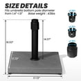 thumbnail image 3 of Crestlive Products 45 LBS Patio Umbrella Base Heavy Duty Outdoor Patio Market Umbrella Stand, Gray, 3 of 5