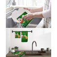 thumbnail image 5 of St. Patrick's Day Kitchen Dish Towels for Drying Dishes Set of 3, Lucky Shamrock Gnomes Beer Coin Wood Green Waffle Weave Microfiber Hand Tea Bathroom Towels Quick Dry & Absorbent Towel 12x12, 5 of 7