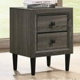 thumbnail image 4 of Furniture of America Seven Wood Nightstand with 2-Drawer, Gray, 4 of 6
