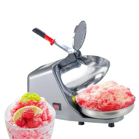 Ktaxon Electric Ice Crusher Shaver Snow Cone Maker Machine 143lbs/hr for Home Double (Best Ice Crusher Machine For Home Use)