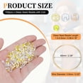 thumbnail image 2 of Uxcell 1Set Glass Seed Beads, 1.5-4.5mm Small Embroidery Bugle Beads Assorted Tube Bead Loose Kit for Jewelry Making DIY Craft Beading Bracelets Necklace Earring (Clear Gold), 2 of 7