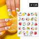 thumbnail image 1 of Calcomanías de agua para uñas con estampado de leopardo de línea abstracta de Harunouta, decoración deslizante de mármol con hojas de flores para el diseño de uñas de otoño Deng Xun unisex, 1 of 2