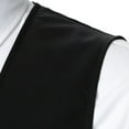 thumbnail image 5 of IDALL Vest for Men Dress Shirts for Men Suits Casual Wedding Party Banquet V Neck Sleeveless Slim Double Breasted Jacket Suit Vest Suits for Men Black L, 5 of 9