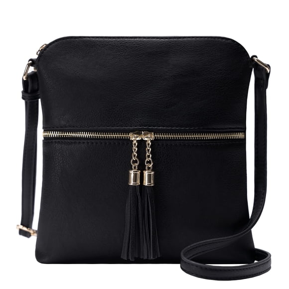 Bandolera Solene Lightweight Medium para mujer, color negro