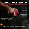 thumbnail image 4 of SABRE 2-in-1 Clip-on Personal Alarm with LED Safety Light, Pink, Solid Print, 0.15 lb, 4 of 6