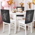 thumbnail image 4 of Decorative Chair Back Cover One Size x6 Chair Cover Dining Chair Slipcovers Chair Back Decoration Festival Chair Decoration Beautiful Tiled Lion, 4 of 6