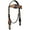 brown, variant on Bar H Equine Western Horse Floral Genuine American Leather Breast Collar Brown