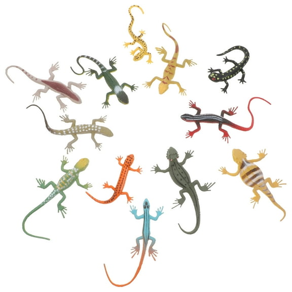 ELAYARD 12pcs Lizard Party Favors Plastic Assorted Color for Home Decoration
