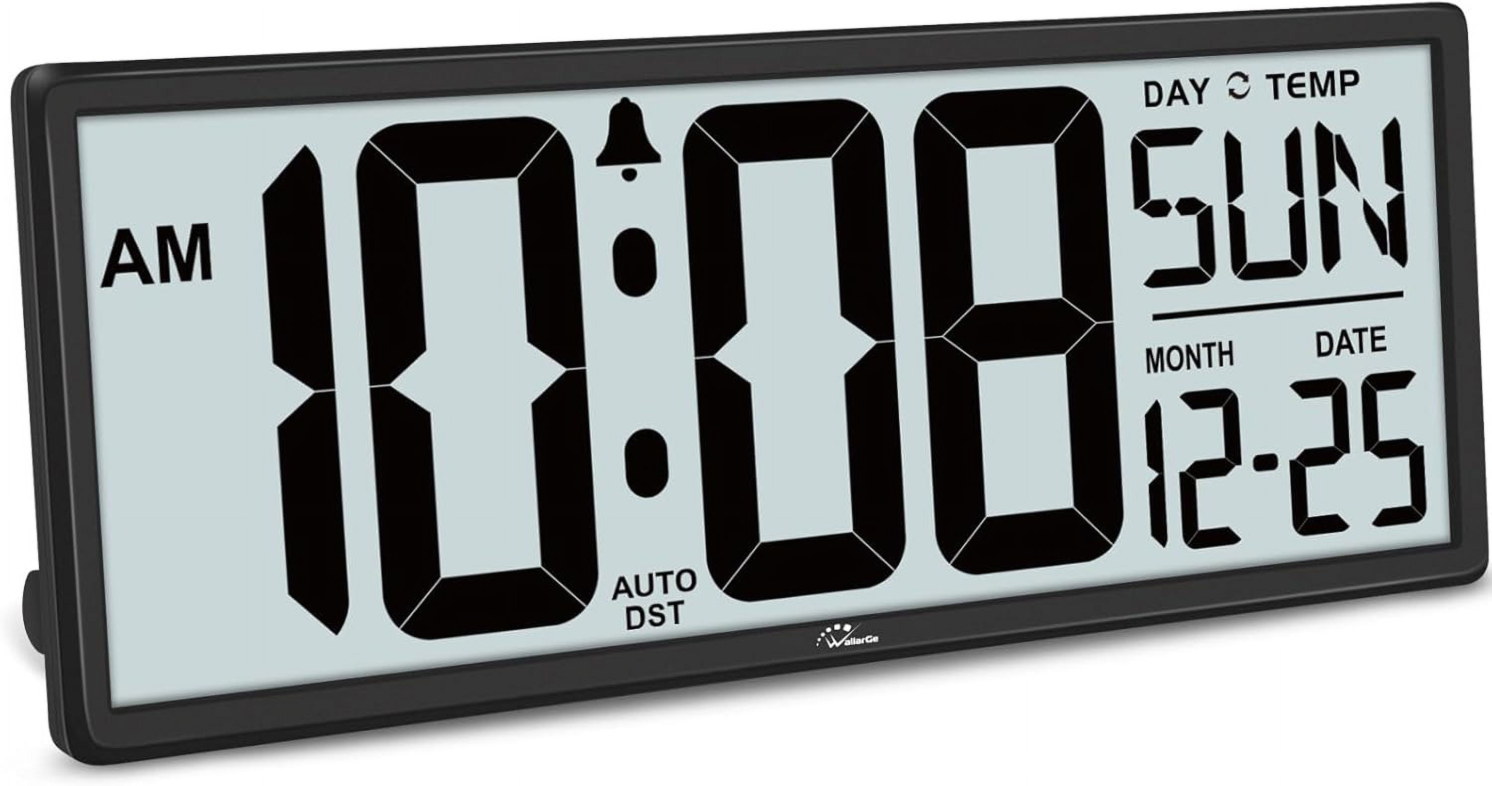 Wall Clocks Atomic Wall Clock With Outdoor Sensor - Automatic Time ...