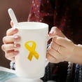 thumbnail image 2 of Musbetu Golden Ribbon Stickers Childhood Cancer COPD Awareness Stickers Self-adhesive Ribbon Shape Stickers for Fundraising Awareness Campaigns, 2 of 7