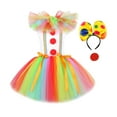 thumbnail image 2 of Disfraz de payaso sin mangas para niñas con diadema para Halloween, carnaval, cosplay Talla 3XL, 2 of 9