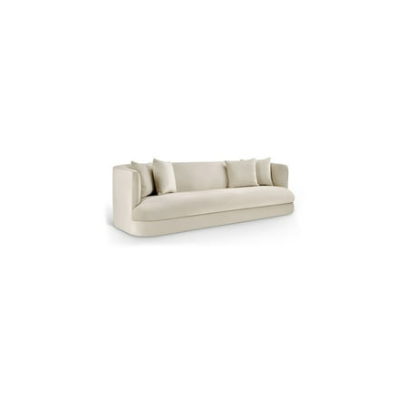 Meridian Furniture Alder Cream Velvet Sofa