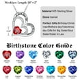 thumbnail image 3 of TURANDOSS Heart Birthstone Necklace for Women Girls 925 Sterling Silver Double Love Heart Birthstone Necklace Valentines Mothers Day Anniversary Christmas Birthday Gifts for Women Mom Girls, 3 of 7