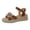1-Brown, variant on Womens Wedge Sandals Dressy Low Wedges Comfortable Walking Slide Shoes Wide Width Summer Beach Sandal with Arch Support Brown 7.5